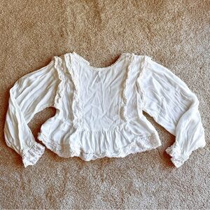 Altar’d State Crop Ruffle Blouse